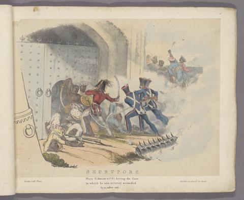 Hutchisson, William Henry Florio, artist. Sixteen sketches illustrative of the siege and capture of Bhurtpore /