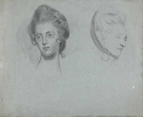 John Russell Studies of Two Women's Heads