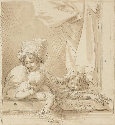 Benjamin West A Mother and Two Children