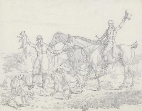 Henry Thomas Alken "Scraps", No. 26: Hunting - The Kill, Fox About to be Thrown to the Hounds