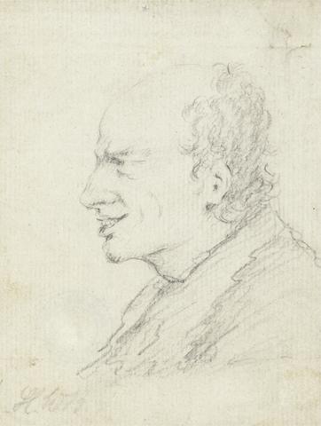 Henry William Bunbury A Leering Man: Profile Facing Left, Head and Shoulders