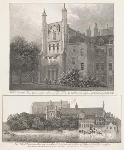 John Thomas Smith Northeast and East Views of the Old Houses of Parliament