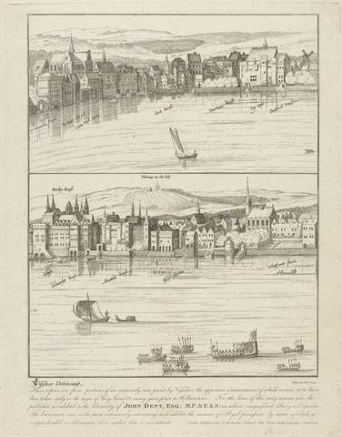 Richard Sawyer Prospect of London from Whitehall to Whitefriars Stairs taken during the reign of James I