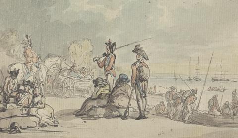 Thomas Rowlandson Soldiers Embarking