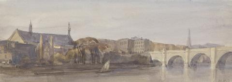 Thomas Hollis View of Westminster Hall and Bridge from Lambeth