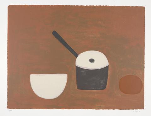 William Scott Composition with Bowl and Kettle