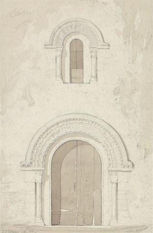 John Sell Cotman West Doorway and Window in the Church of Ham near Valognes, Normandy