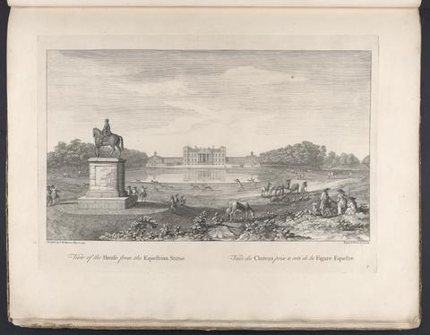 Rigaud, Jacques, 1681-1754, ill., engraver.  Stowe Gardens in Buckinghamshire, belonging to the right honourable the Lord Viscount Cobham : laid out by Mr. Bridgman, principal gardener to their majesties King George I and II / delineated in a large plan and fifteen perspective views : drawn on the spot by Mons. Rigaud, and engraved by him and Mons. Bernard Baron =