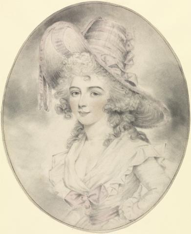 John Downman Portrait of a Lady, Facing Left