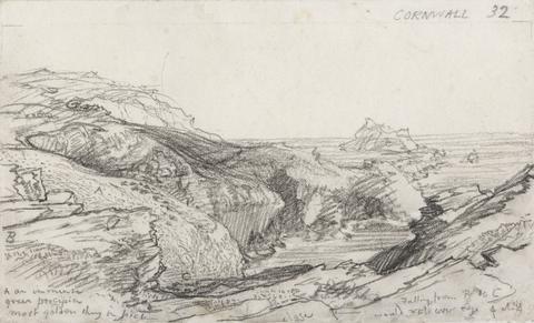 Samuel Palmer A Page from a Cornish Sketchbook: Cornwall 32