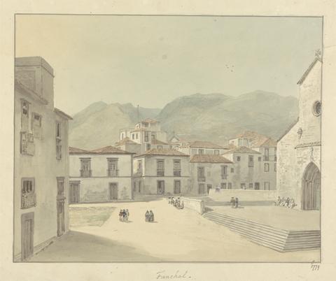 Samuel Davis Funchal, Madeira: A Square with a Church