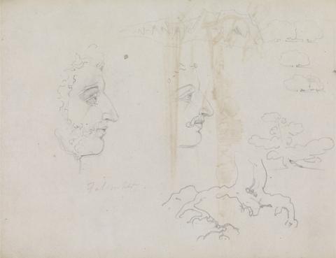 William Blake Sheet from the Blake-Varley Sketchbook of 1819, Pages 37 and 38
