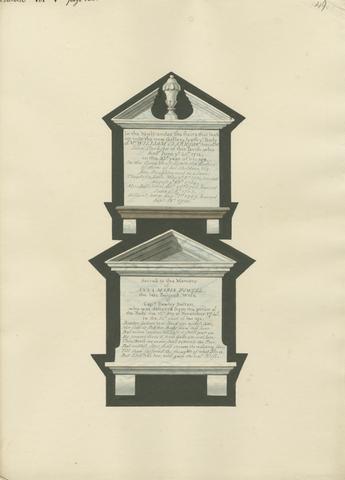 Daniel Lysons Memorial to William Clarkson and Anna Maria Powell