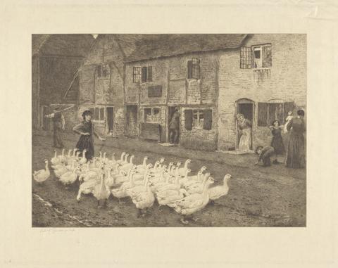 Myles Birket Foster Driving Geese at Cookham