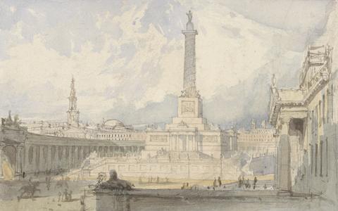 unknown artist Fantasy of a Classical City with Triumphal Column
