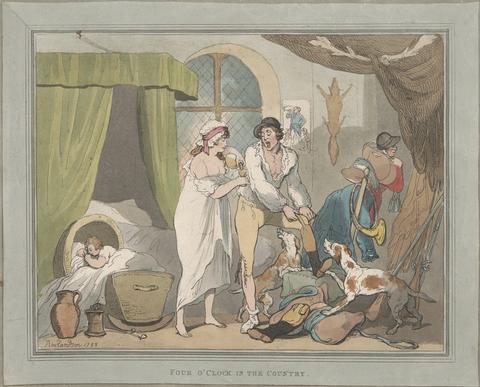 Thomas Rowlandson Fox-hunting [a pair]: 1. Four O'Clock in the Country