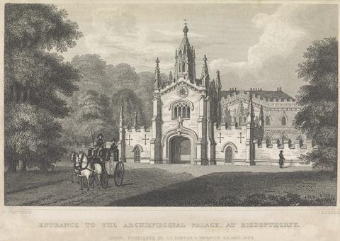 John Rogers Entrance to the Archiepiscopal Palace, at Bishopthorpe (published by I. T. Hinton); page 34 (Volume One)