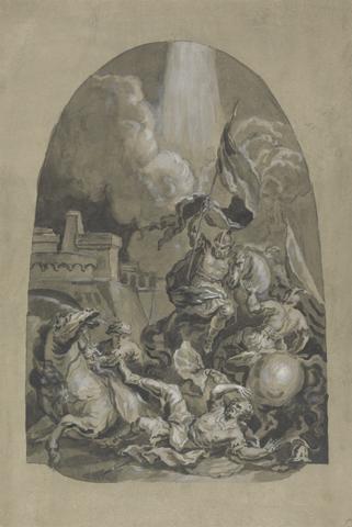 unknown artist Sketch for the Oil Painting "The Conversion of St. Paul"