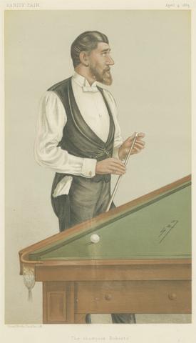 Leslie Matthew 'Spy' Ward Vanity Fair: Sports, Miscellaneous Billiards; 'The Champion Roberts', Mr. John Roberts, Jr., April 4, 1885