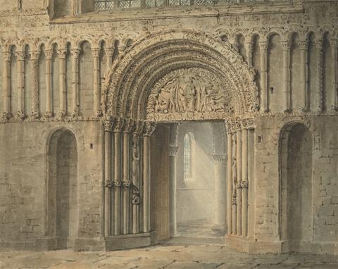 Frederick Mackenzie The West Door, Rochester Cathedral, Kent