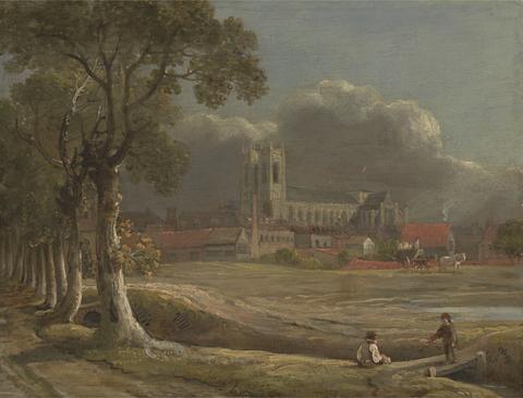 John Varley Westminster Abbey from Tothill Fields