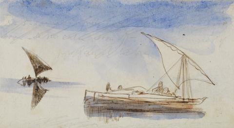 Edward Lear Boats on the Nile