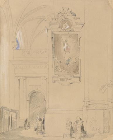 John Scarlett Davis The Tomb of Van Balen, Antwerp, September 7, 1832