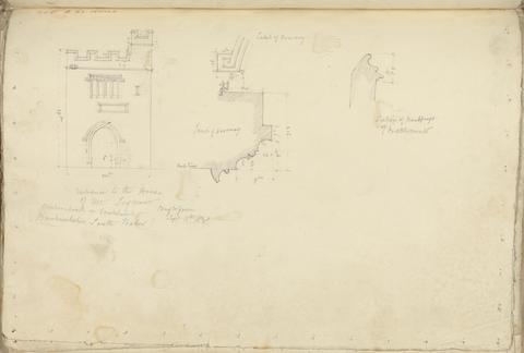 unknown artist Mr Seymour's House, Bricknockshire, South Wales: Elevation and Details of Entrance Gate