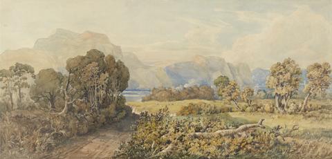 John Joseph Cotman Landscape with River and Mountains