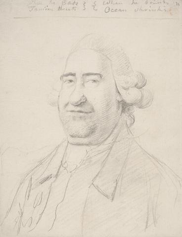 George Dance RA Portrait of a Fat Man, Head and Shoulders