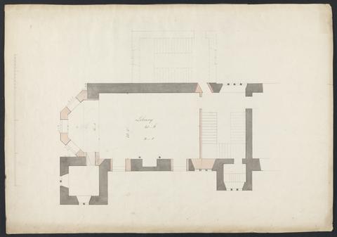 James Wyatt Cobham Hall, Kent: Plan of the Library
