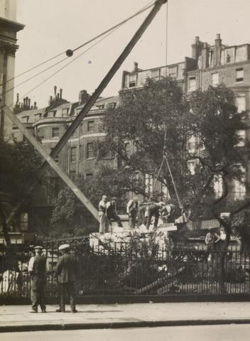 Emil Otto Hoppé Pulling Down Ducheski House, Park Lane, London