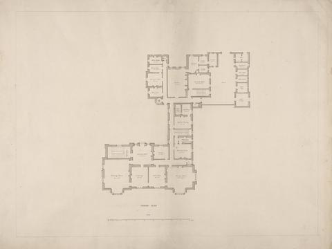 unknown artist An Unidentified Country House: Ground Floor Plan