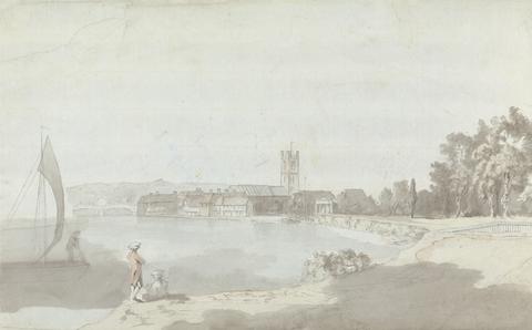 Samuel Davis West Country Town by a River