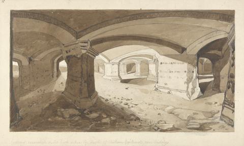 John Sell Cotman Caverns Excavated in the Rock within the Castle of Chateau Gaillard, near Andelys, Normandy