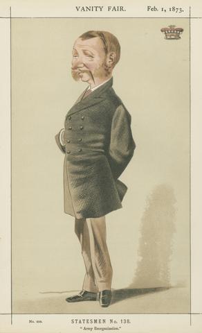 unknown artist Politicians - Vanity FAir -' ARmy Reorganization'. The Earl of Galloway. February 1, 1873
