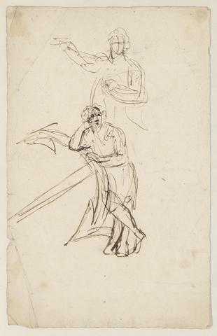 Sir Joshua Reynolds RA Two Sketches of Man
