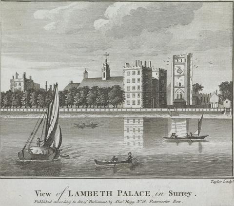 View of Lambeth Palace in Surrey