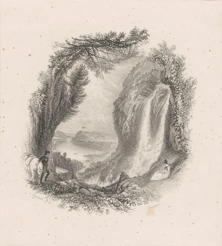 Edward Goodall Gertrude of Wyomimg - The Waterfall (Vignette)