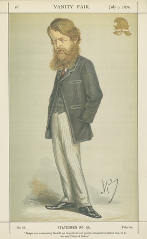 Carlo Pellegrini Vanity Fair: Royalty; 'Simple and Unassuming Himself, Yet Magnificent and Generous towards his Fellow Men, He is the very Prince of Dukes', The Duke of Sutherland, July 9, 1870