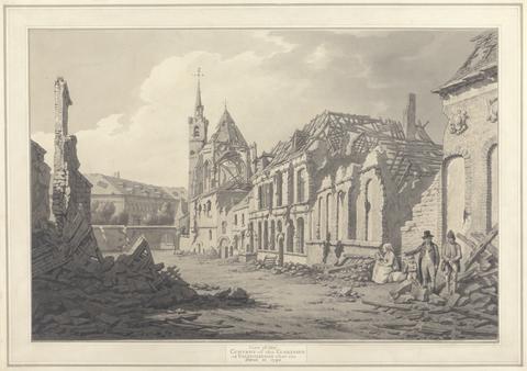 Joseph Farington View of the Convent of the Clarisses at Valenciennes after the Seige