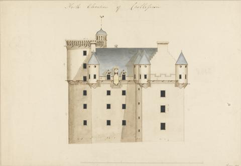 William Wilkins Castle Fraser, Aberdeenshire, Scotland: North Elevation