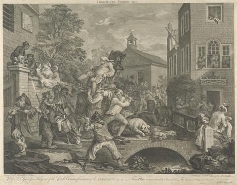 William Hogarth Chairing the Members, Plate IV