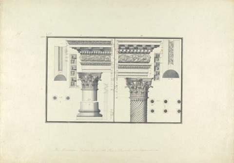 Giovanni Battista Borra Two Corinthian Pillars Found near the Ionic Temple at Aphrodisias (now Geyve)