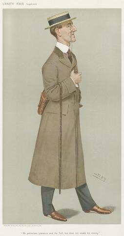 Leslie Matthew 'Spy' Ward Vanity Fair: Turf Devotees; 'He Patronizes Literature and the Turf but does not Waste his Money', Lord Howard de Walden, May 17, 1906