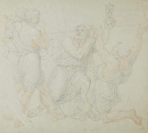 Edward Francis Burney Study for the Figures of Demitrius and Two Workmen