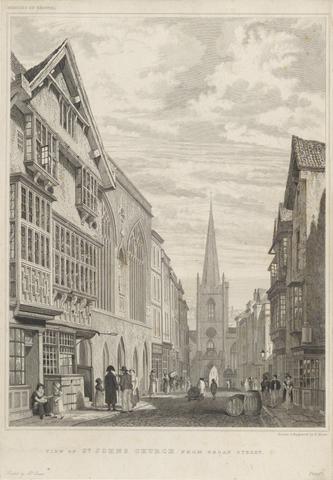 Edward Blore View of St. John's Church from Broad Street