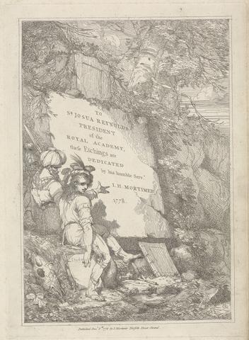 John Hamilton Mortimer Frontispiece dedicated to Sir Joshua Reynolds (no. 1 from Fifteen Etchings dedicated to Sir Joshua Reynolds)