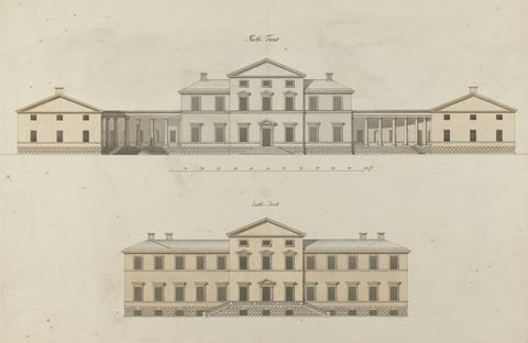 Sir William Chambers Headfort House, Ireland: Elevations of the North and South Fronts