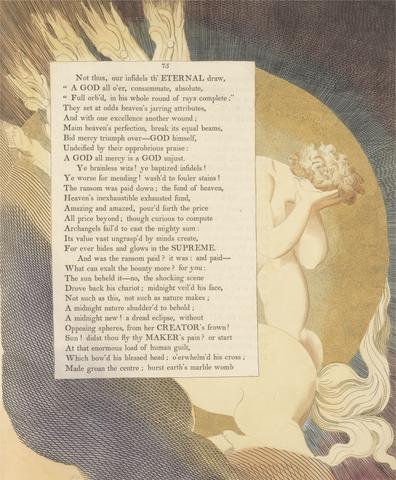 William Blake Young's Night Thoughts, Page 75, "The Sun Beheld it -- No, the Shocking Scene"